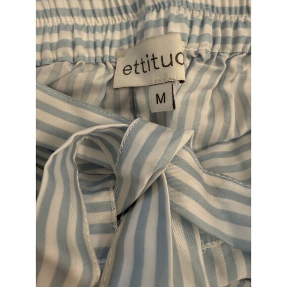 Ettitude Pajama Pants Women's Medium Striped CleanBamboo Drawstring Lightweight - Picture 3 of 6